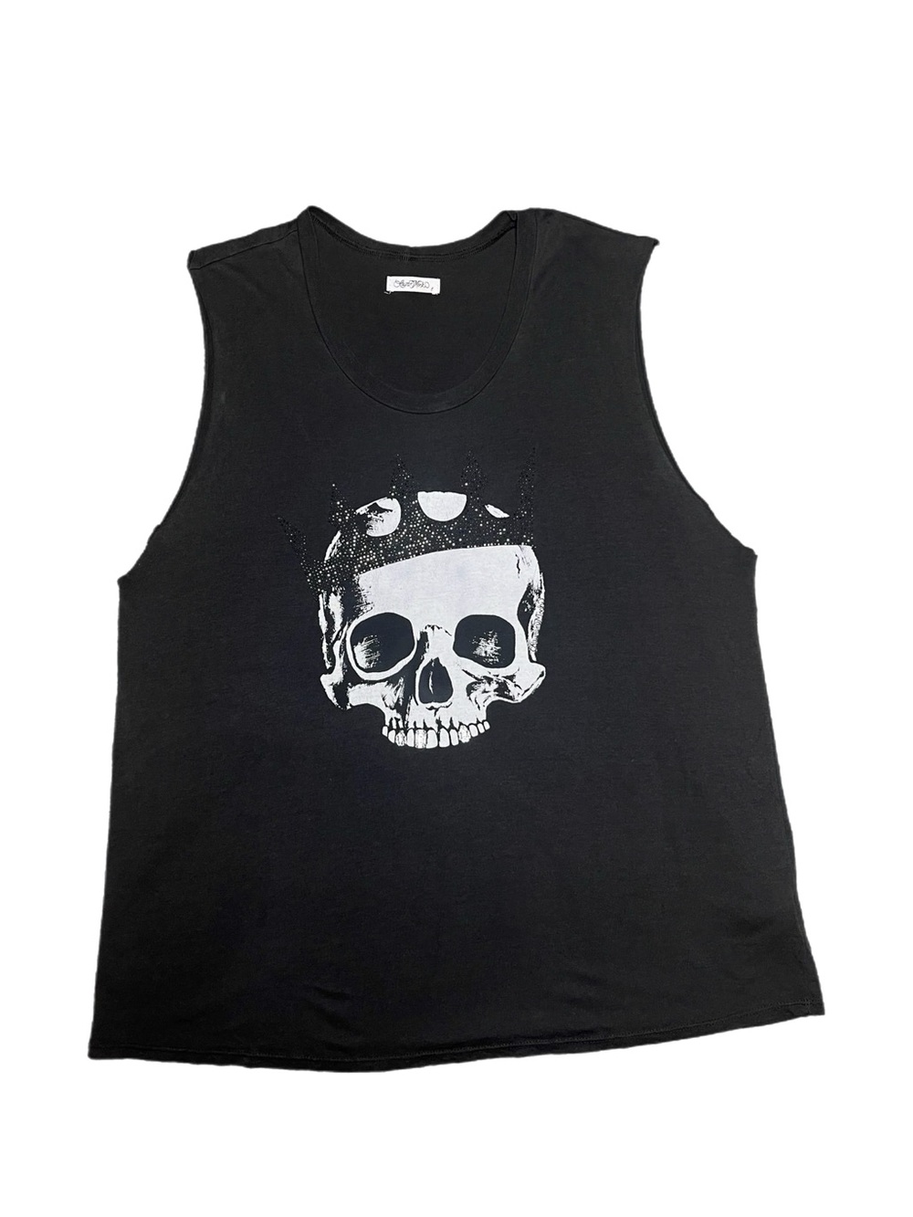 Y2K Lauren Moshi Skull Rhinestone Tank Top